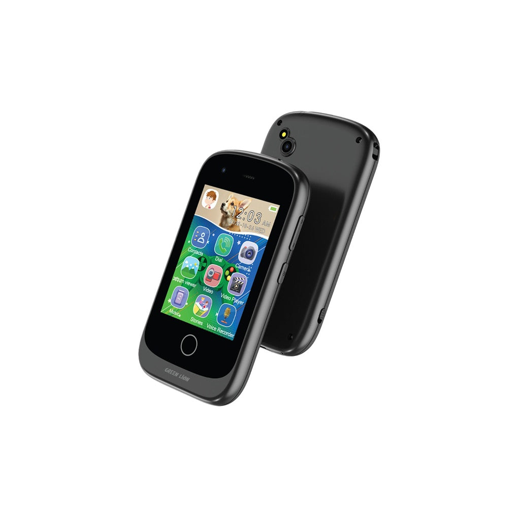 هاتف أطفال ذكي من جرين لايون, ذاكرة 512 MB وشاشة 2.8 إنش IPS مع كاميرتين | Green Lion Kids Smartphone Small Phone Big Fun