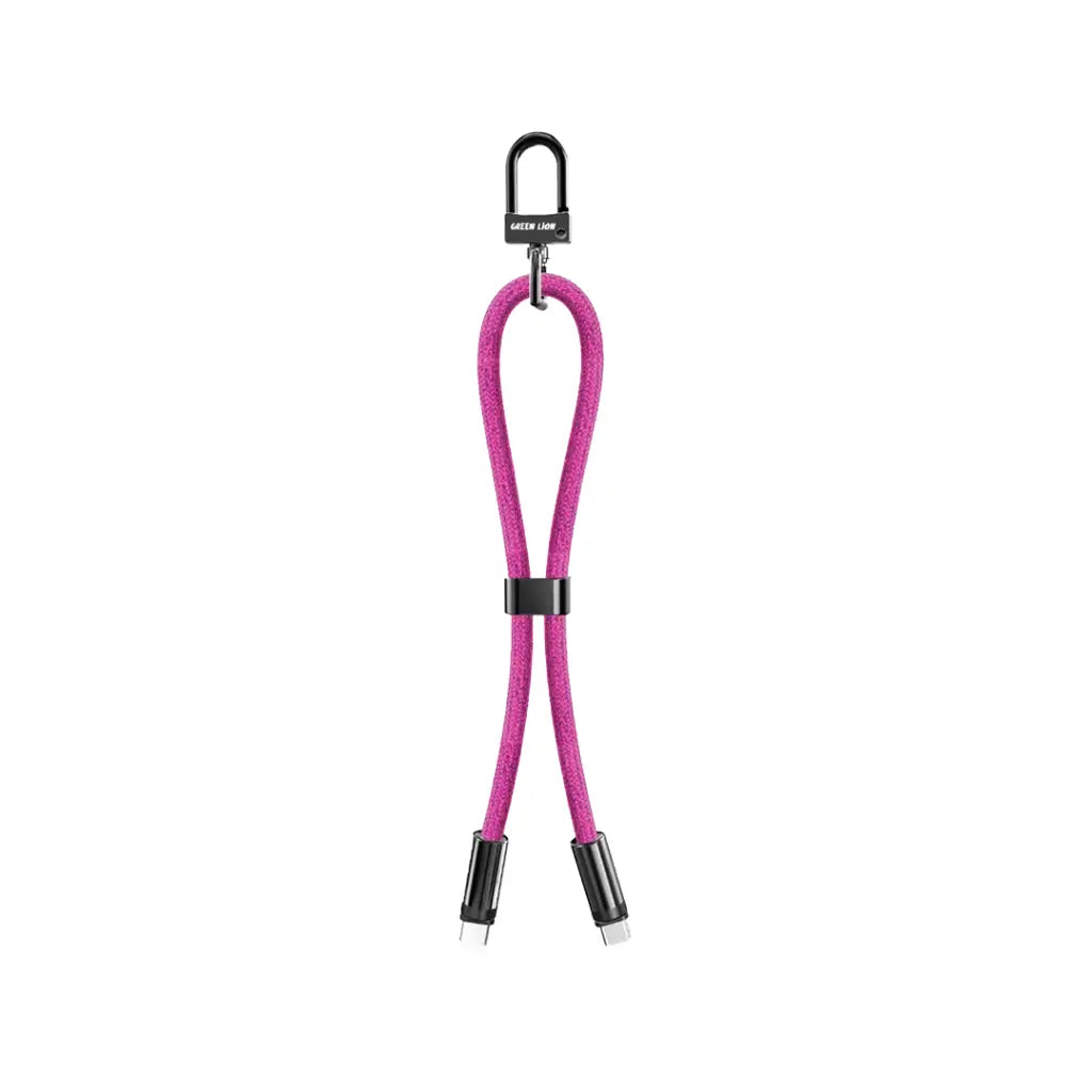 كيبل جرين لايون على شكل مدالية من يو اس بي سي الى يو اس بي سي بقدرة شحن 60 واط | Green Lion Keychain Lanyard USB-C to USB-C 60W