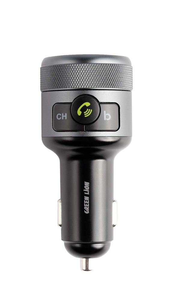 شاحن سيارة وجهاز ارسال اف ام ميني جرين لايون بقدرة شحن 42 واط - اسود | Green Lion Mini FM Transmitter Kit 42W - Black