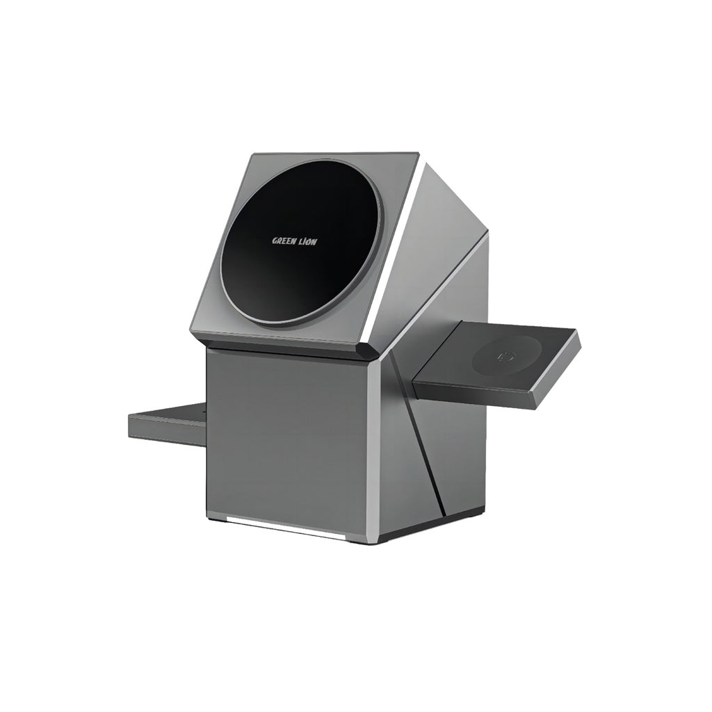 شاحن جرين لايون لاسلكي مغناطيسي 3 في 1 - رمادي | Green Lion 3 in 1 Magnetic Wireless Charger - Gray