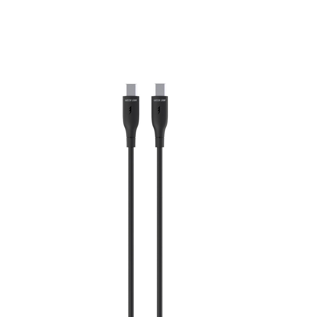 كيبل جرين لايون يو اس بي سي الى يو اس بي سي بطول 30 سم, شحن سريع بقوة 60 واط | Green Lion USB-C to USB-C PVC Cable 30CM – 60W Fast Charging.