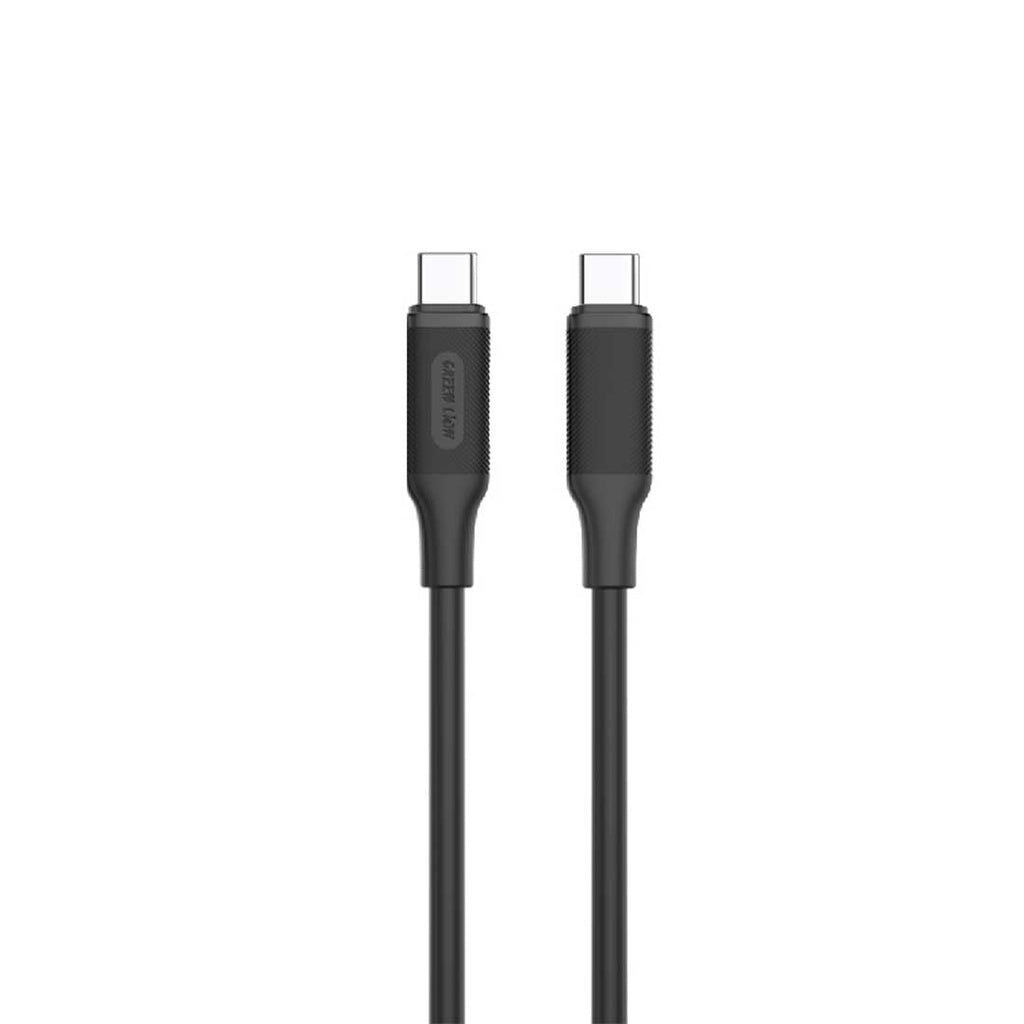 كيبل جرين لايون يو اس بي سي الى يو اس بي سي بقدرة شحن 60 واط وطول 1 متر | Green Lion USB-C to USB-C PVC Cable 60W 1M.