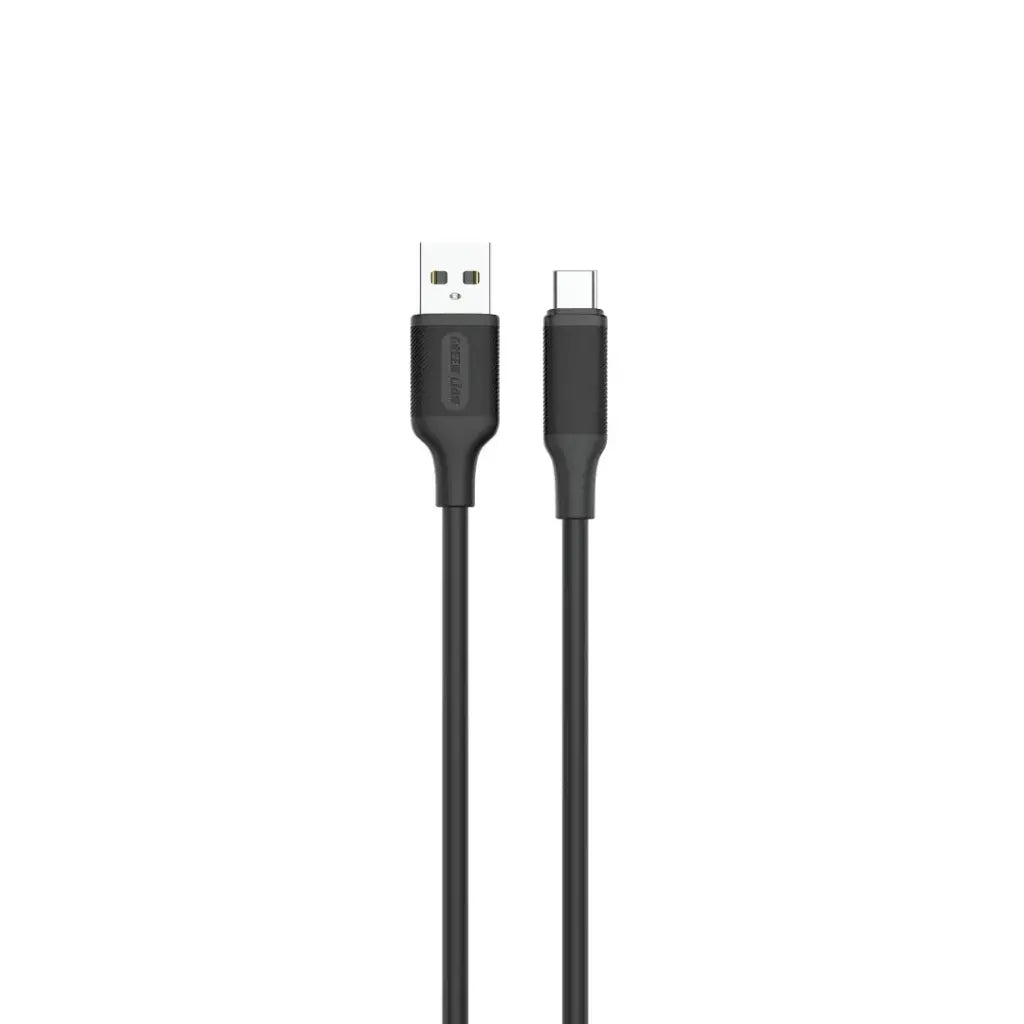 كيبل جرين لايون PVC من يو اس بي اي الى يو اس بي سي بطول 3 متر - اسود | Green Lion USB-A to USB-C PVC Cable 3M - Black
