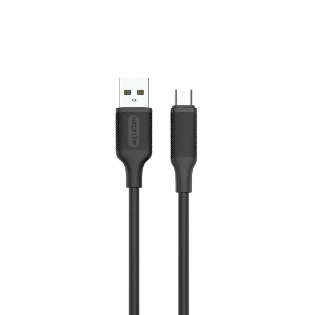 كيبل جرين لايون PVC من يو اس بي اي الى مايكرو بطول 2 متر - اسود | Green Lion USB-A to Micro PVC Cable 2M - Black