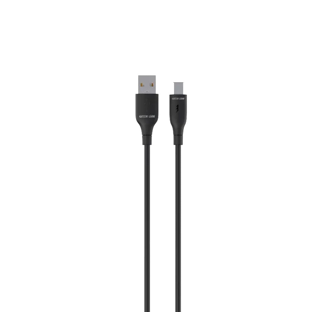 كيبل جرين لايون PVC من يو اس بي اي الى يو اس بي سي بطول 1 متر - اسود | Green Lion USB-A TO USB-C PVC Cable 1M - Black
