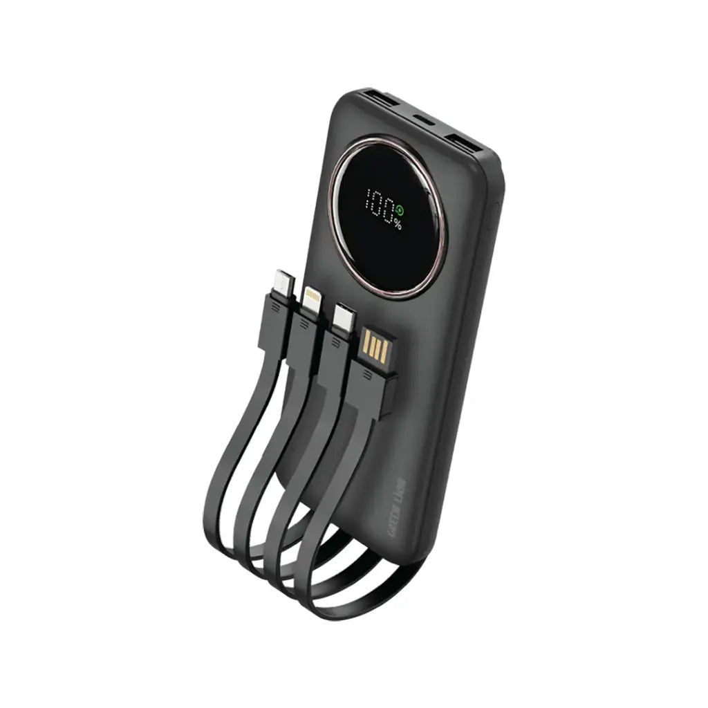 باور بانك جرين لايون باور بلس بقدرة شحن 22.5 واط اسود | Green Lion Power Pulse Power Bank 22.5W – Black