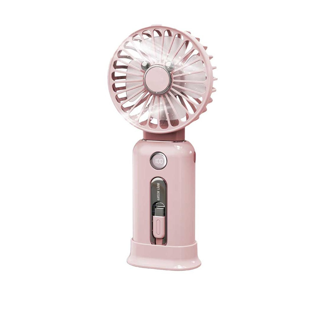 باور بانك جرين لايون ويند مايت بسعة 10,000 مللي امبير مع مروحة محمولة  | Green Lion Wind Mate Portable Power Bank & Fan