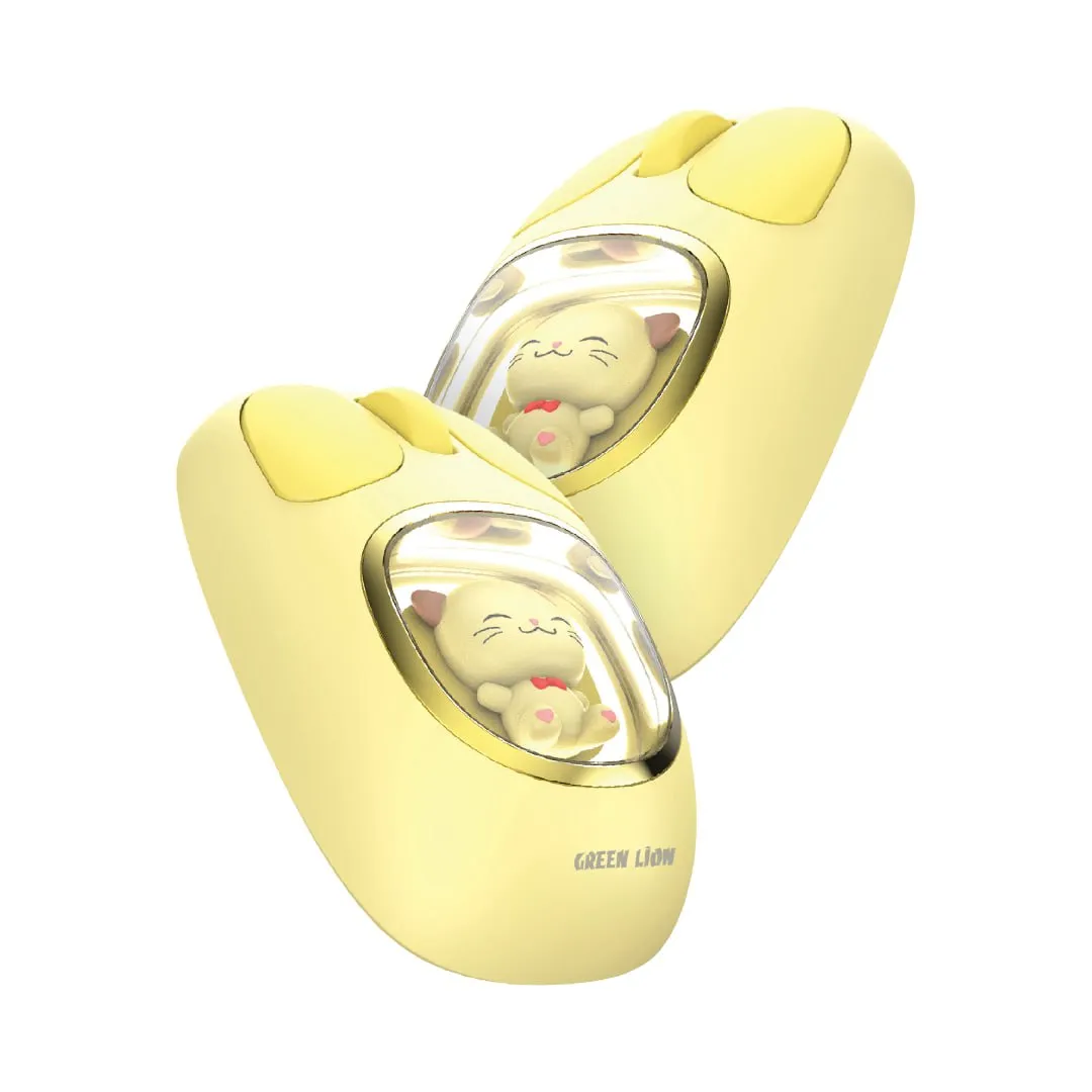 ماوس جرين لايون مووش اللاسلكي - اصفر | Green Lion Moosh Wireless Mouse - Yellow