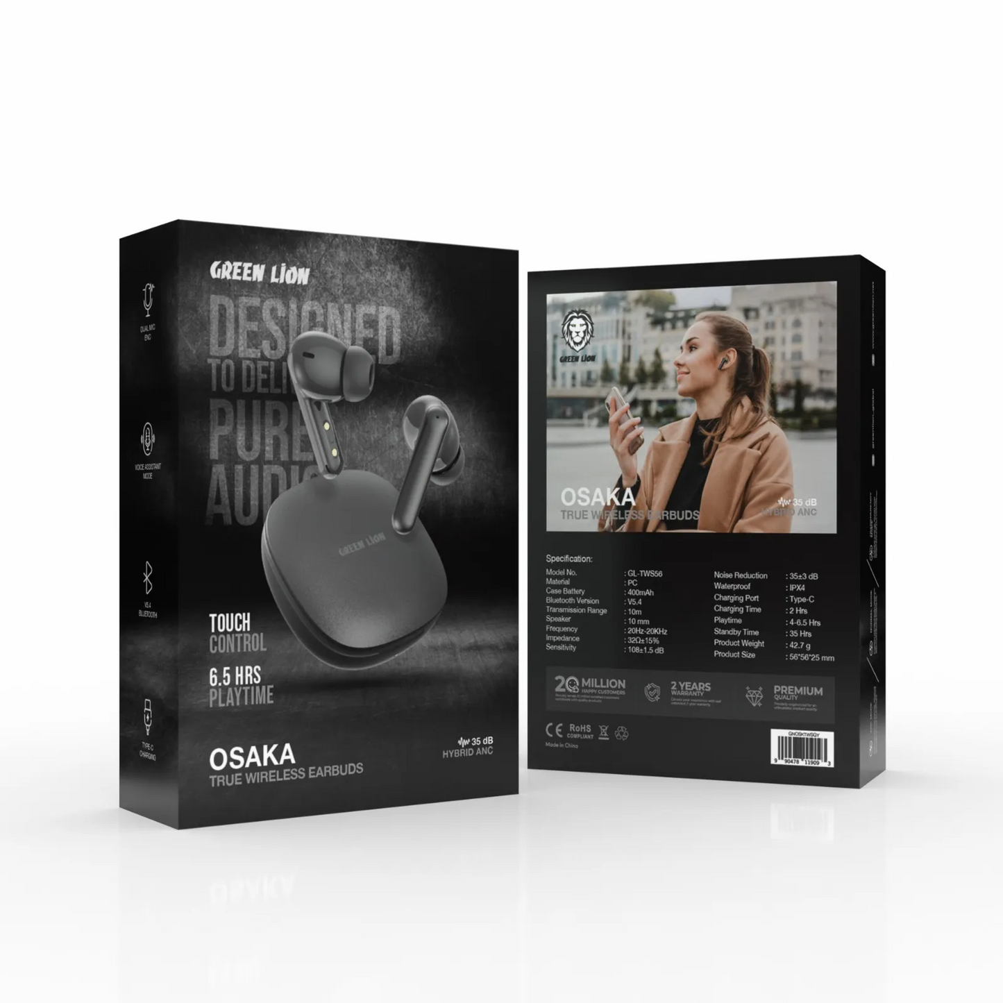 سماعات أذن لاسلكية جرين لايون أوساكا | Green Lion Osaka True Wireless Earbuds