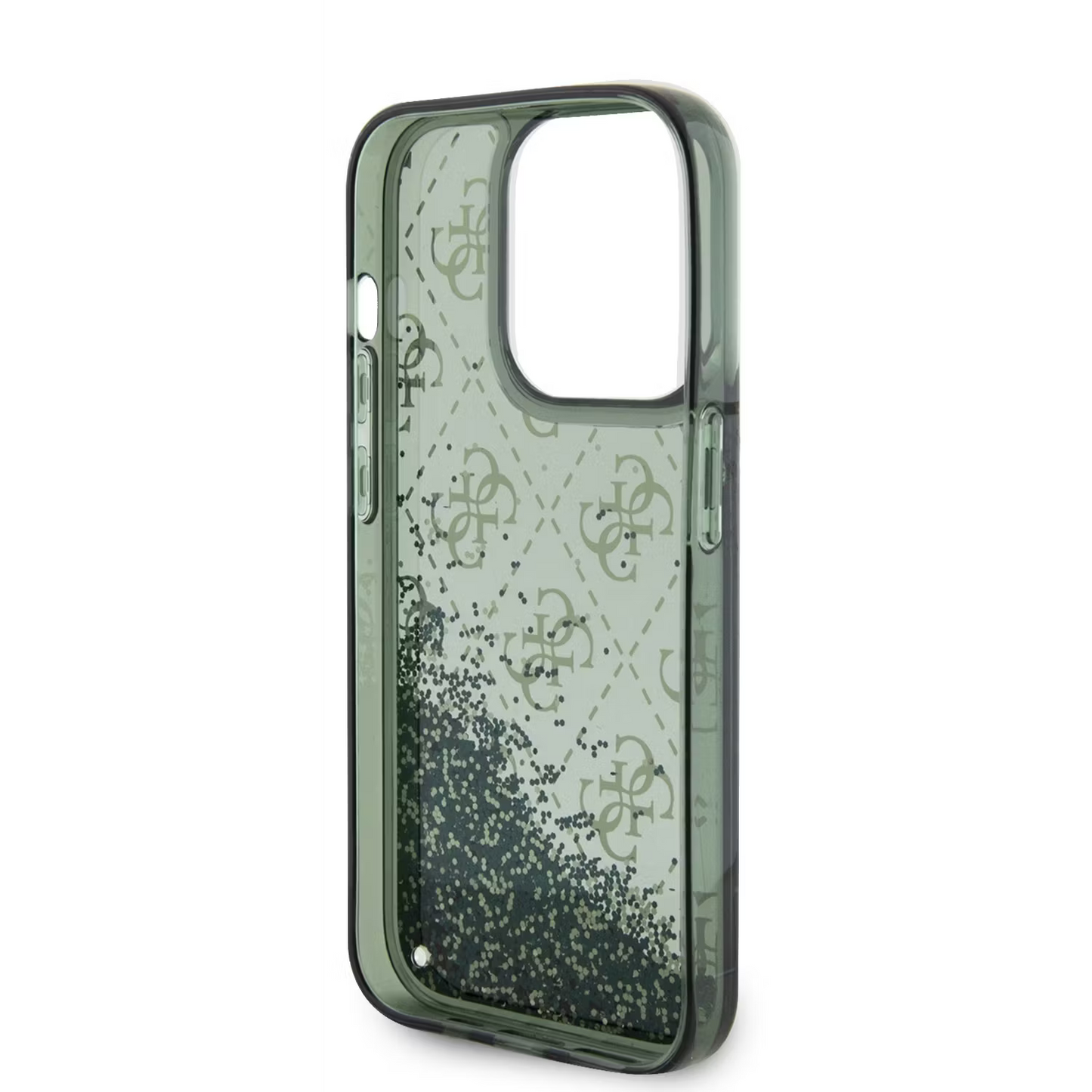 Guess Glitter Case for iPhone 15 Pro Max – Green | كفر GUESS اللامع لهاتف ايفون 15 برو ماكس - اخضر