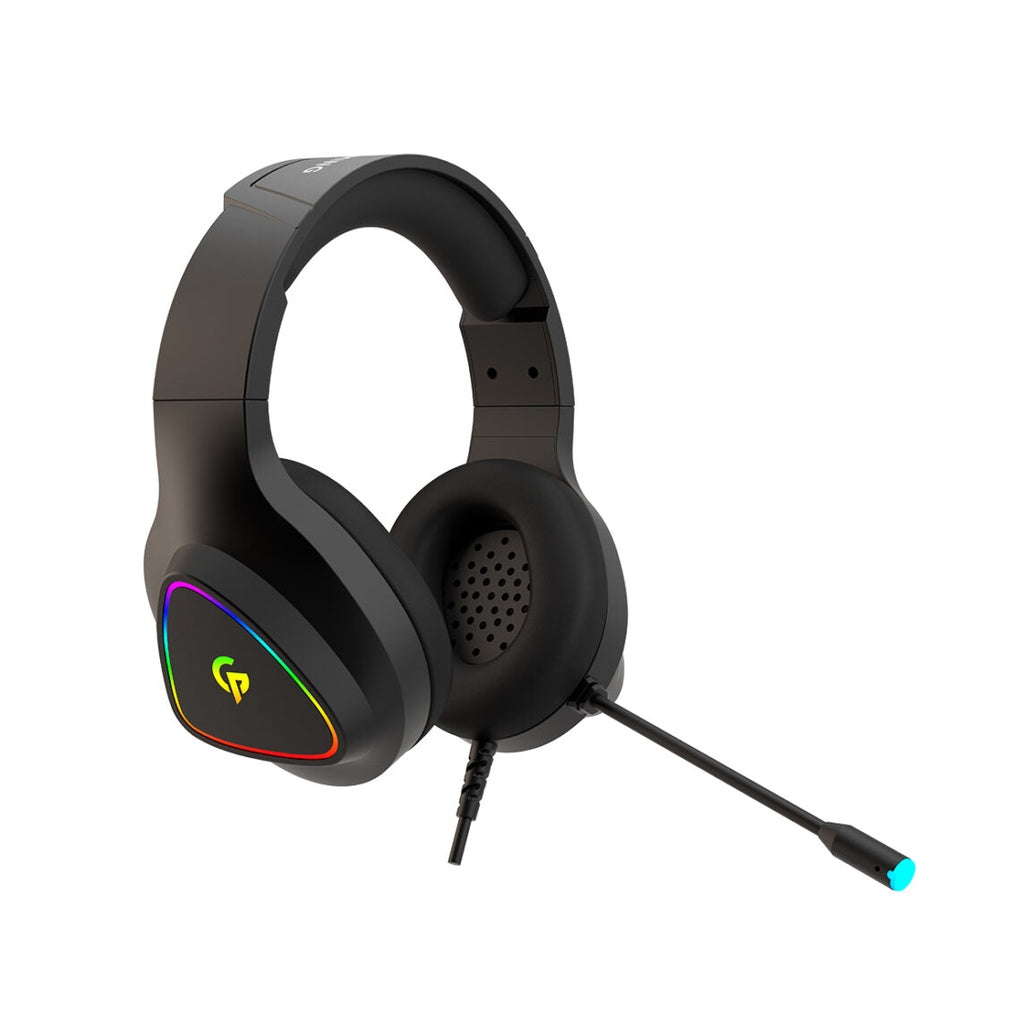 سماعة الالعاب PDX414 من بورودو جيمنج اي سبورتس عالية الدقة مع اضائة RGB - اسود | Porodo Gaming PDX414 E-Sports High Definition RGB Headphone – Black
