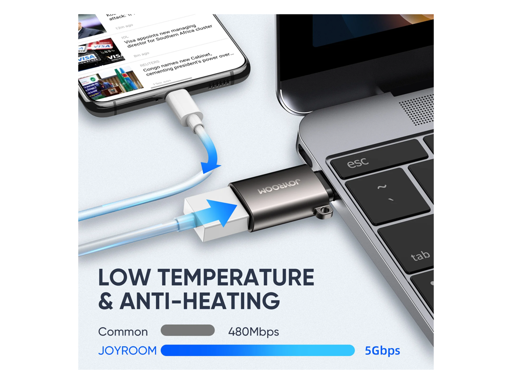 محول OTG جويرووم من يو اس بي سي الى يو اس بي اي | JOYROOM S-H151 Type-C to USB OTG Adapter
