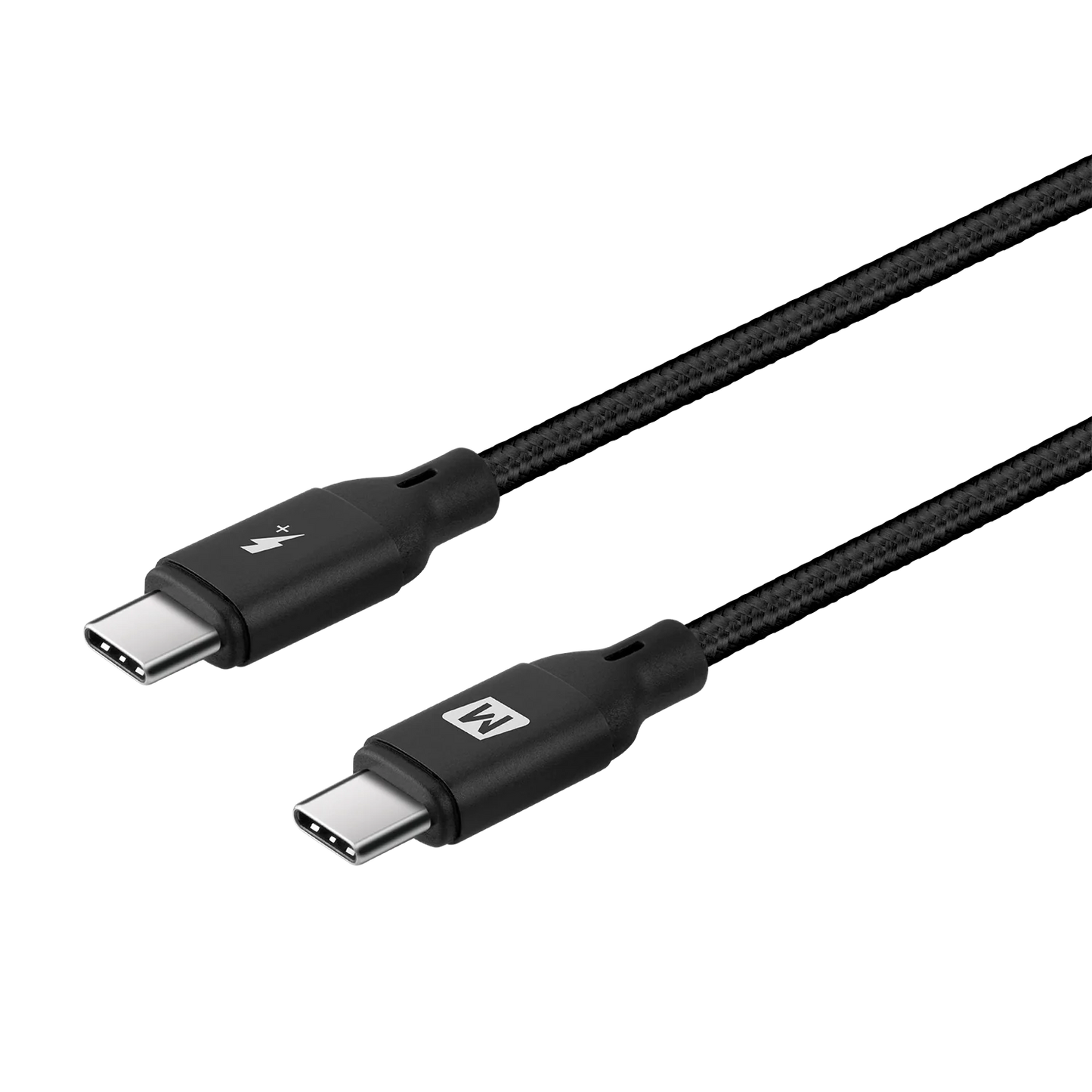 Momax Go Link USB‑C to USB‑C 100W PD Braided Cable, 1.2 m - كيبل موماكس جو لنك, USB-C الى USB-C, بقوة 100 واط, طول 1.2م