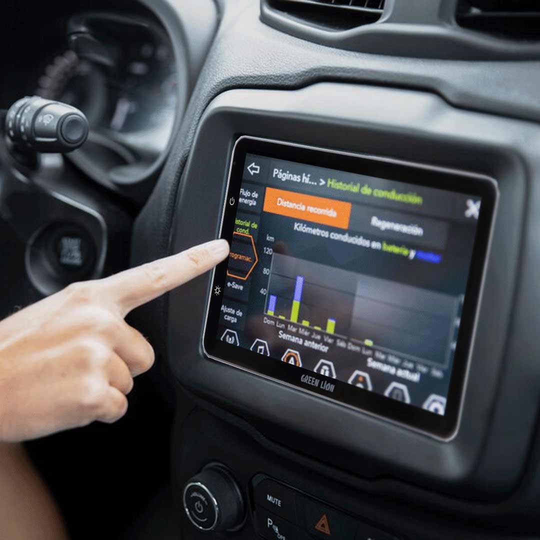 شاشة جرين لايون المحمولة اللاسلكية تعمل باللمس مع ابل كار بلاي و اندرويد اوتو | Green Lion Portable Wireless Touch Screen Carplay/Android Auto