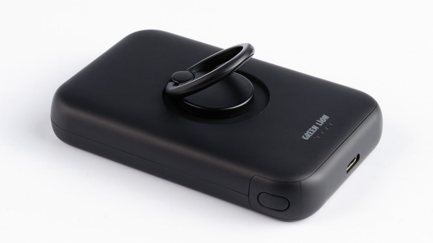 باور بانك جرين لايون باور رينك بسعة 5000 مللي امبير و بقدرة شحن 20 واط | Green Lion Power Ring Fast Charging Power Bank 5000mAh PD 20W