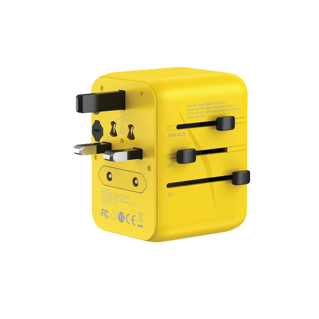 محول السفر العالمي جرين لايون بقدرة شحن 12 واط | Green Lion 12W Universal Travel Adapter