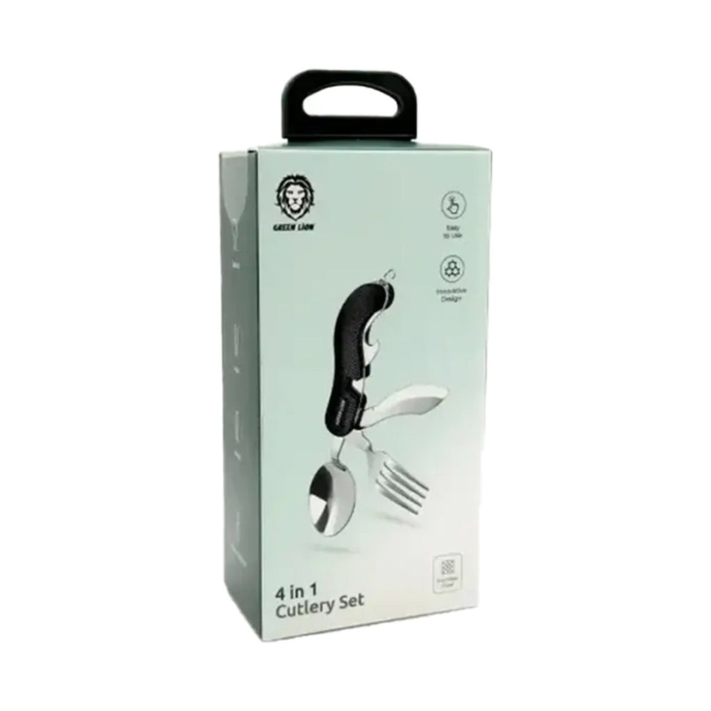 طقم ادوات مائدة 4 في 1 من جرين لايون - اسود | Green Lion 4 in 1 Cutlery Set - Black.