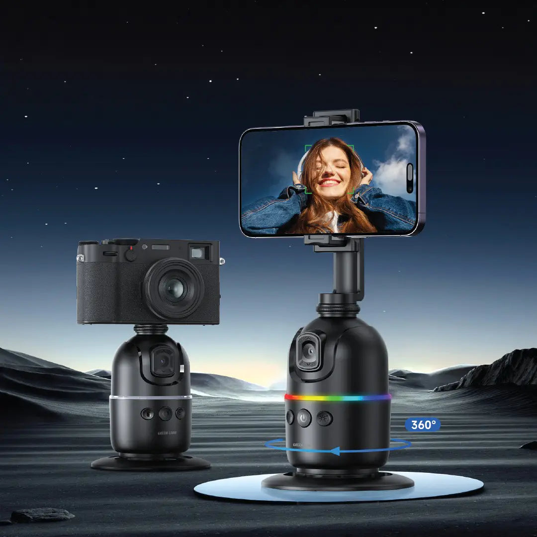 مثبت الكاميرا الذكي جرين لايون بخاصية التتبع - اسود | Green Lion AutoTrack Gimbal - Black