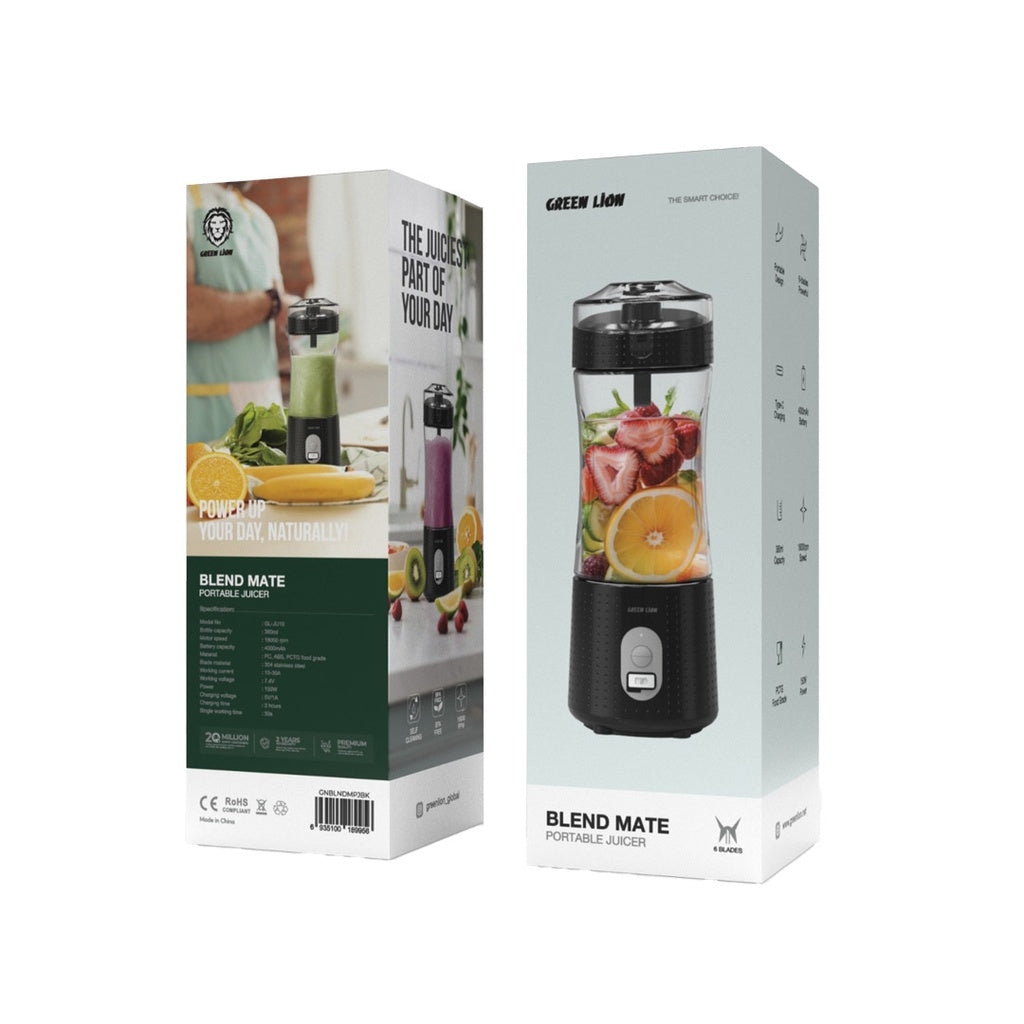 خلاط محمول جرين لايون بليند مايت - اسود | Green Lion Blend Mate Portable Juicer - Black