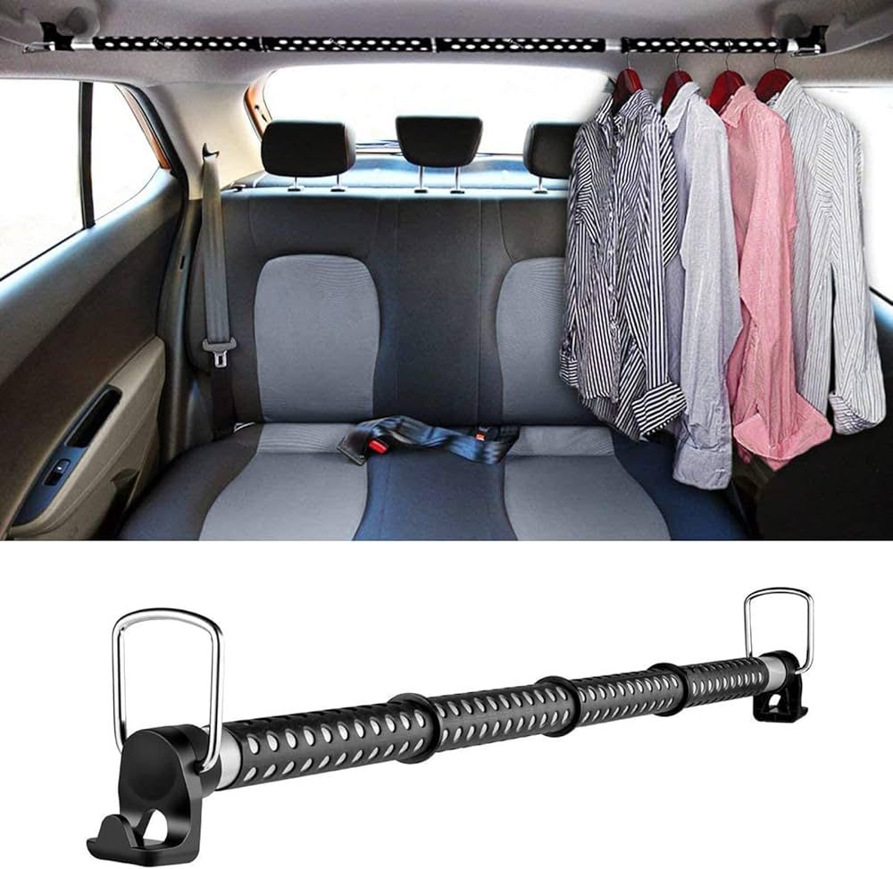 علاقة ملابس قابلة للتمديد للسيارة من جرين لايون - اسود | Green Lion Car Expandable Clothes Bar - Black