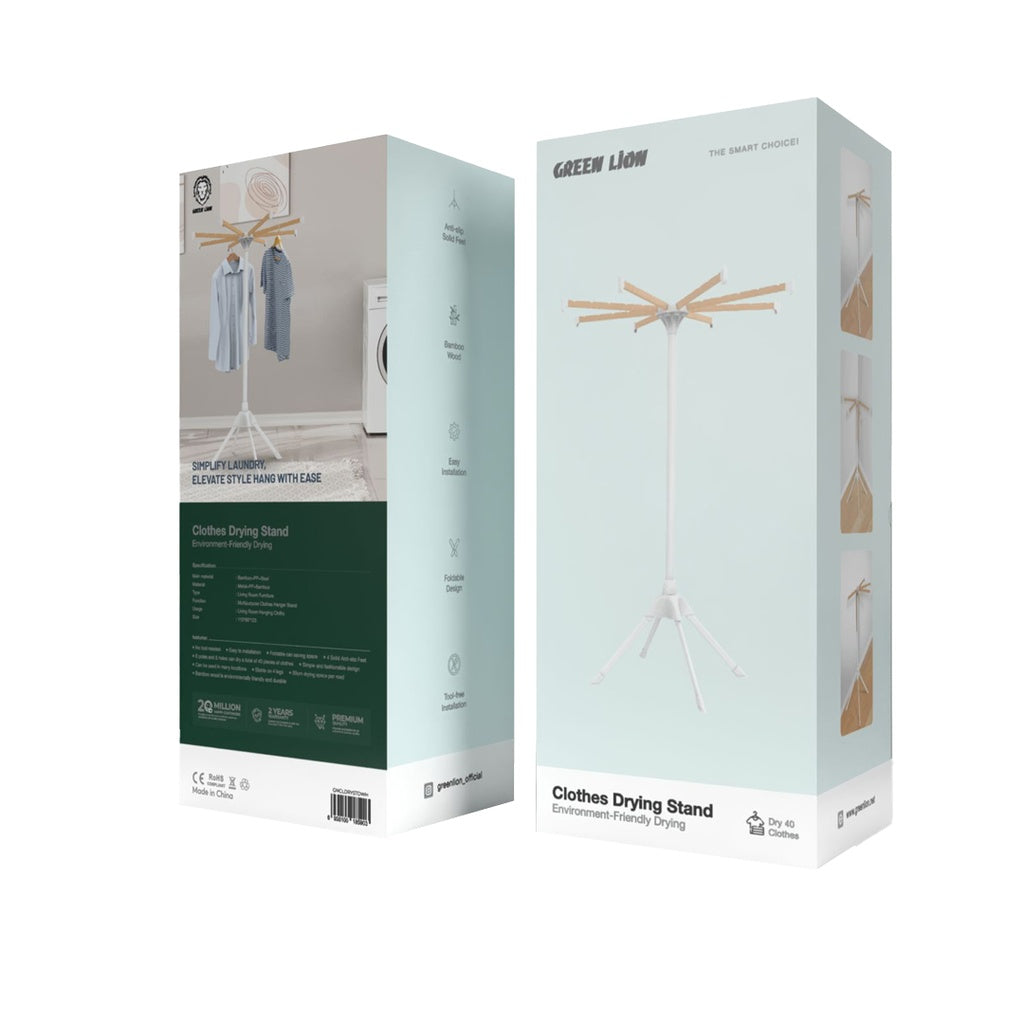 حامل تجفيف الملابس من جرين لايون - ابيض | Green Lion Clothes Drying Stand - White