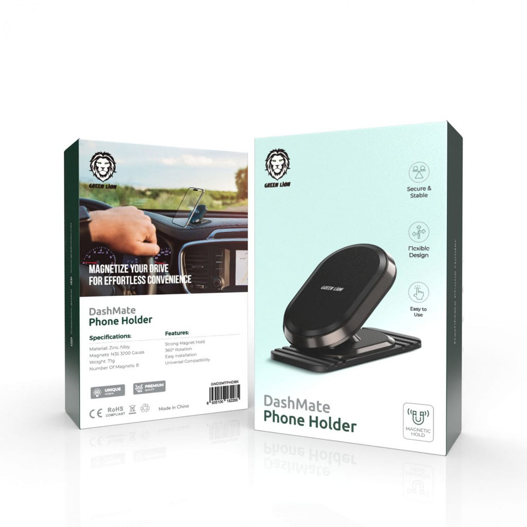 حامل هاتف للسيارة جرين لايون داش مايت - اسود مطفي | Green Lion DashMate Phone Holder - Matte Black