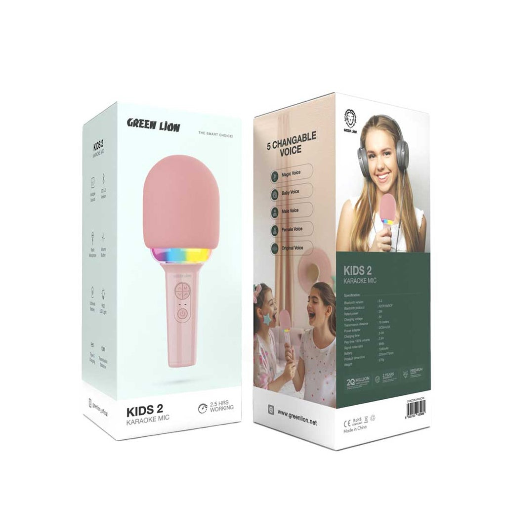 مايك كاريوكي للاطفال من جرين لايون | Green Lion Kids 2 Karaoke Mic