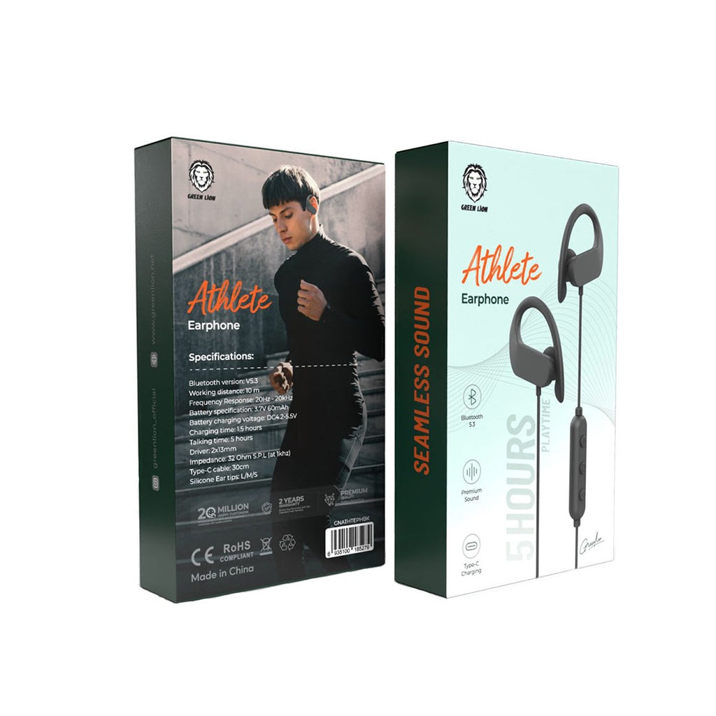 سماعة جرين لايون الرياضية داخل الاذن | Green Lion Athlete Earphone.