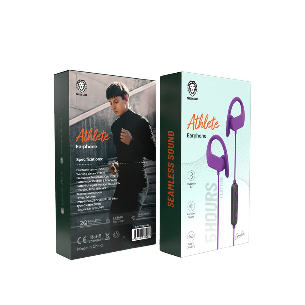 سماعة جرين لايون الرياضية داخل الاذن | Green Lion Athlete Earphone.