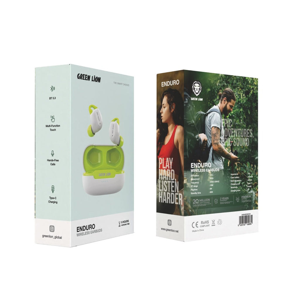 سماعات جرين لايون اندورو اللاسلكية | Green Lion Enduro Wireless Earbuds