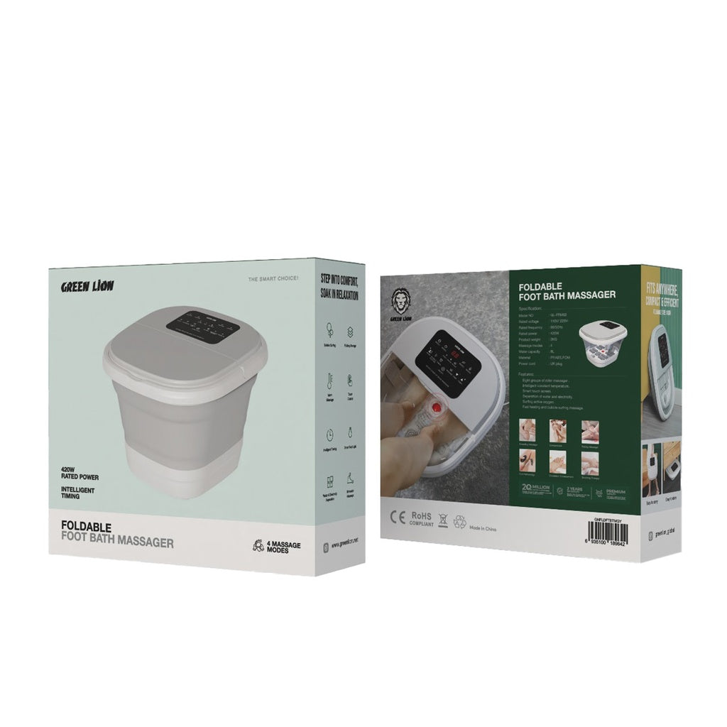 جهاز جرين لايون لتدليك القدمين القابل للطي | Green Lion Foldable Foot Bath Massager