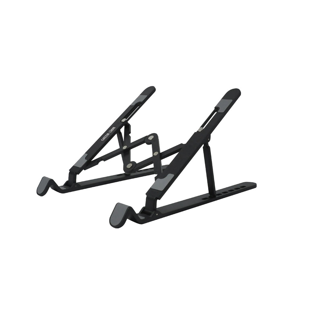حامل لابتوب قابل للطي من جرين لايون مع 7 زوايا امالة - اسود | Green Lion Foldable Laptop Stand 7 Tilts - Black