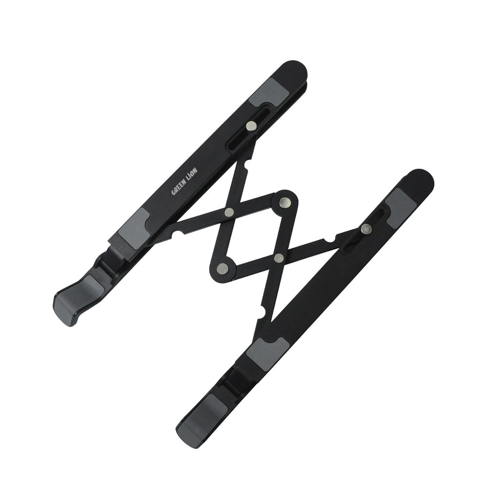 حامل لابتوب قابل للطي من جرين لايون مع 7 زوايا امالة - اسود | Green Lion Foldable Laptop Stand 7 Tilts - Black