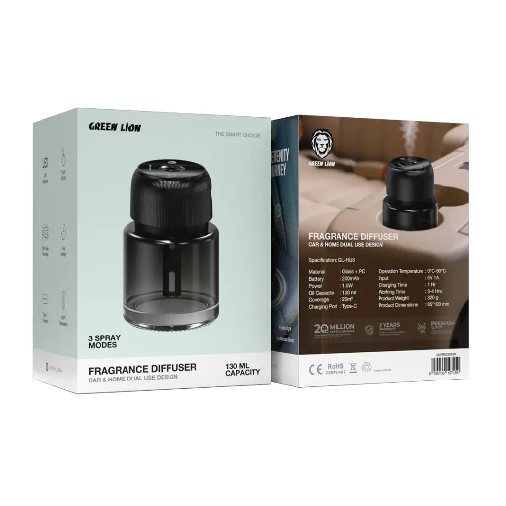 موزع عطور جرين لايون بسعة 130 مل - اسود | Green Lion Fragrance Diffuser 130ml - Black