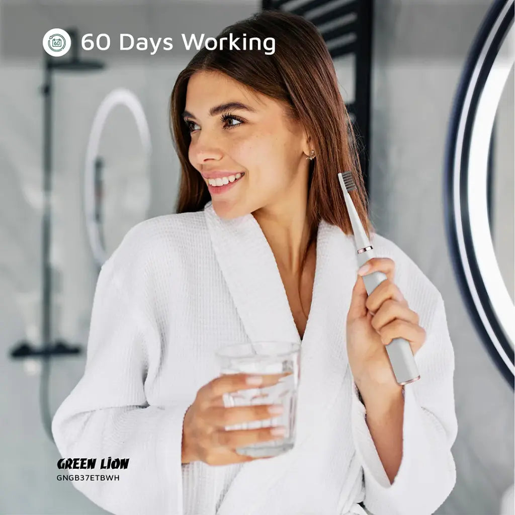فرشاة الاسنان الكهربائية جرين لايون GB-37, بطارية تدوم حتى 60 يوما | Green Lion GB-37 Electric Tooth Brush – Up To 60 Days Battery Life.