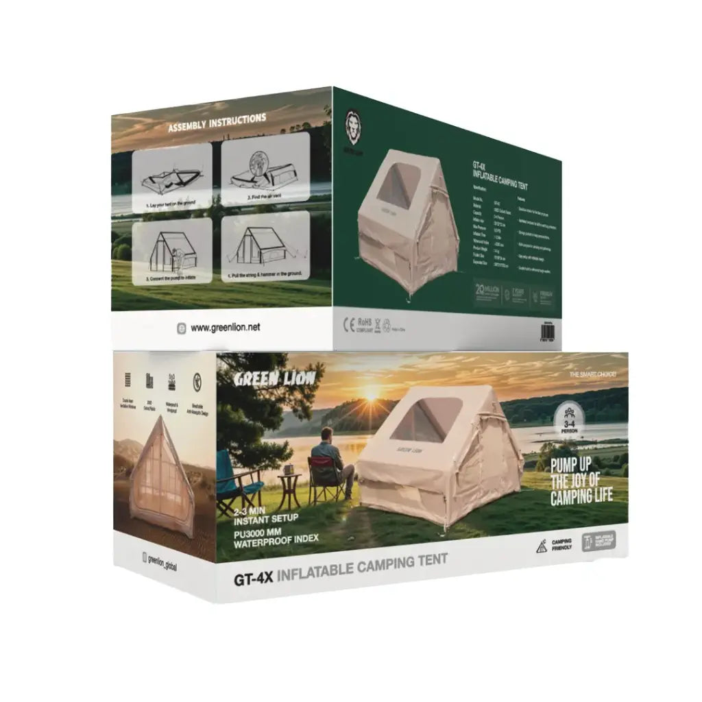 خيمة جرين لايون GT-4X القابلة للنفخ للتخييم | Green Lion GT-4X Inflatable Camping Tent