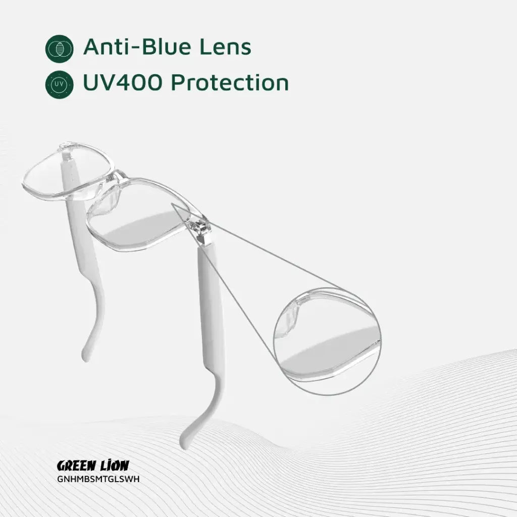 نظارات جرين لايون هامبورغ الذكية - ابيض | Green Lion Hamburg Smart Glasses - White