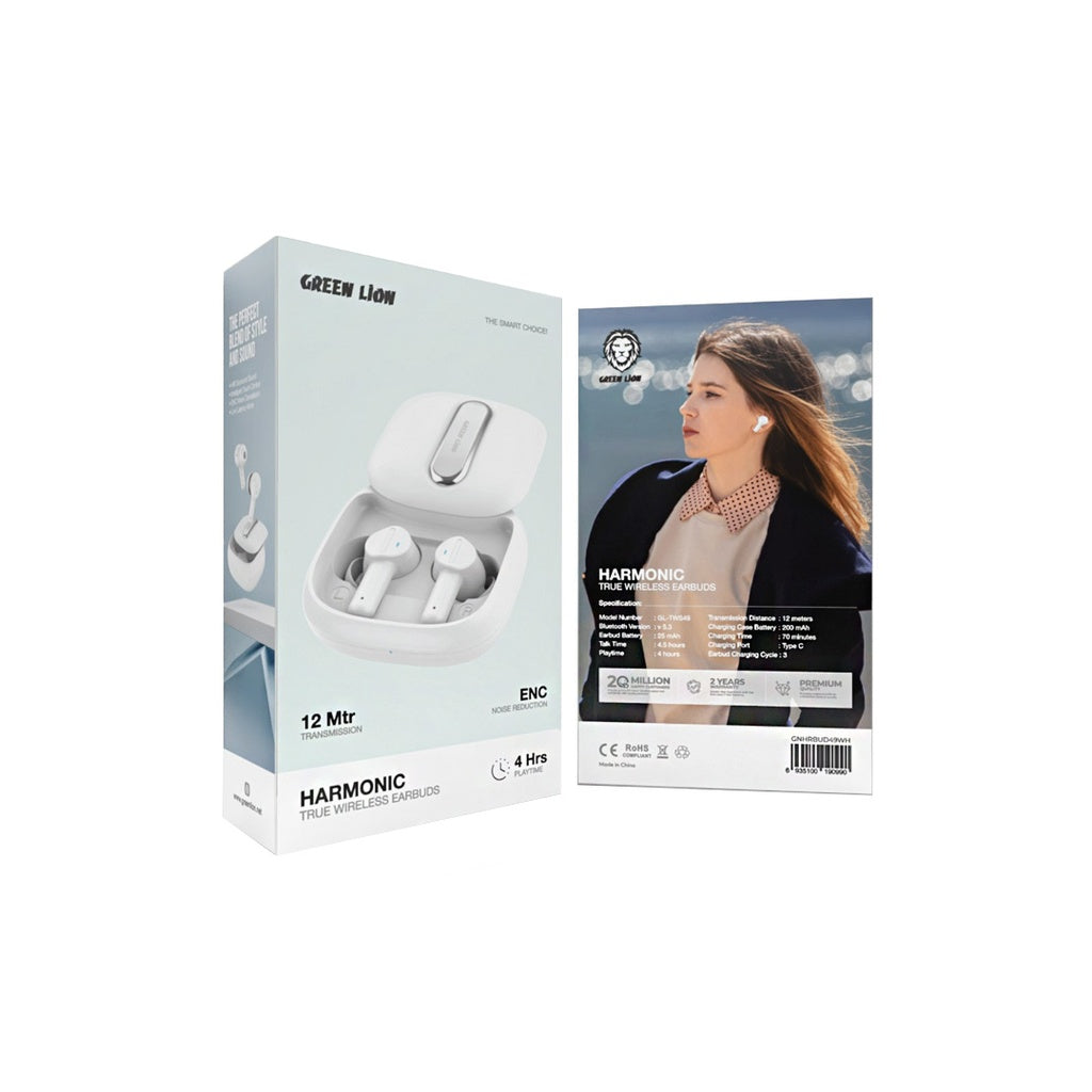 سماعات جرين لايون هارمونيك اللاسلكية | Green Lion Harmonic True Wireless Earbuds.