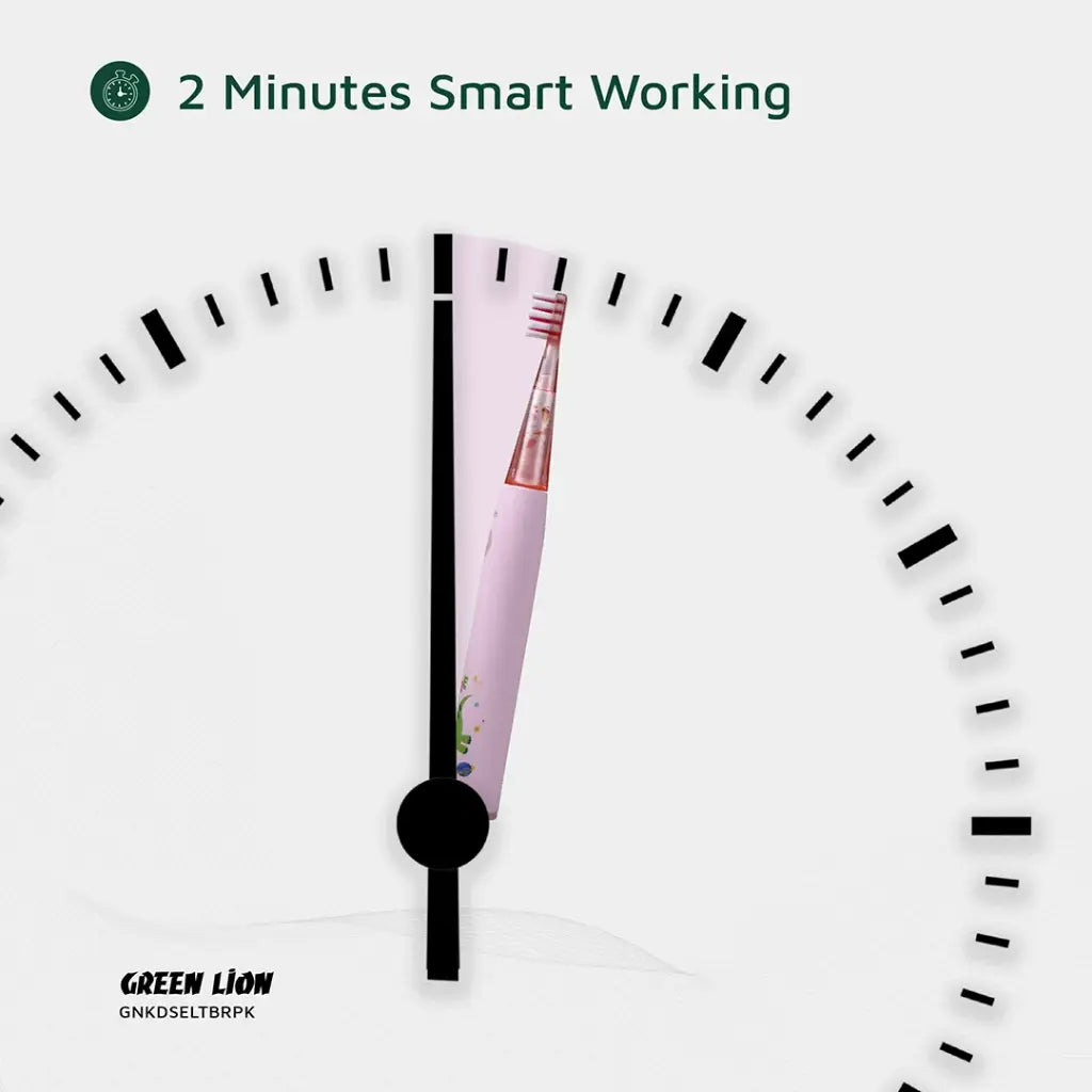 فرشاة الاسنان الكهربائية للاطفال من جرين لايون, بطارية تدوم حتى 60 يوما | Green Lion Kids Electric Toothbrush – Up To 60 Days Battery Life.