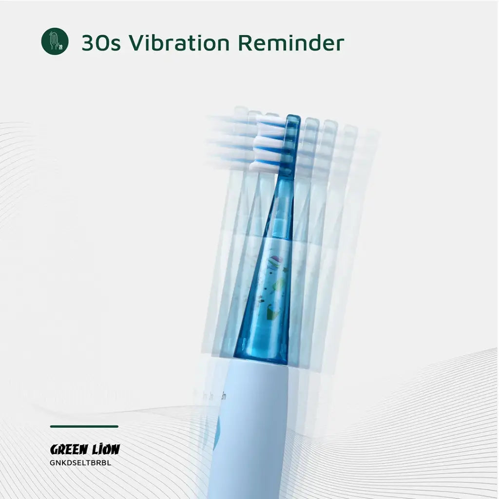 فرشاة الاسنان الكهربائية للاطفال من جرين لايون, بطارية تدوم حتى 60 يوما | Green Lion Kids Electric Toothbrush – Up To 60 Days Battery Life.