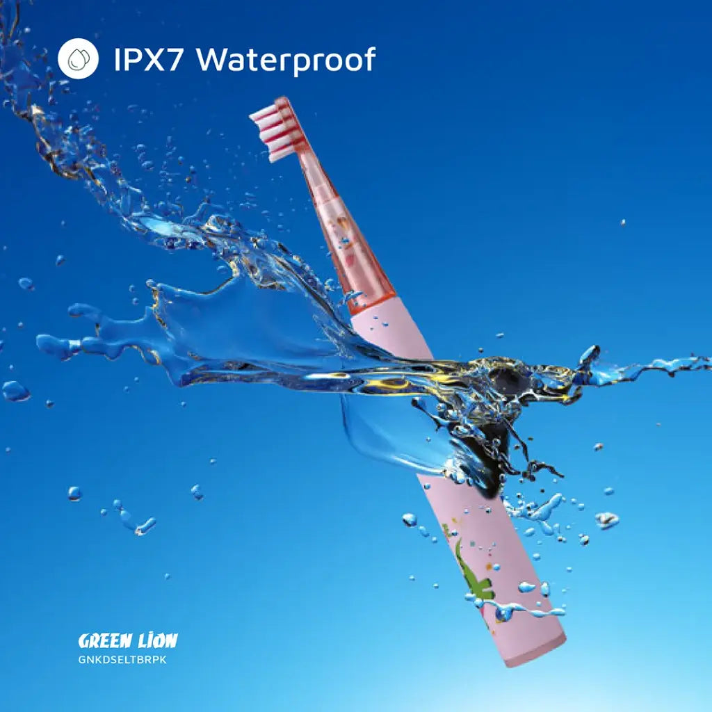 فرشاة الاسنان الكهربائية للاطفال من جرين لايون, بطارية تدوم حتى 60 يوما | Green Lion Kids Electric Toothbrush – Up To 60 Days Battery Life.