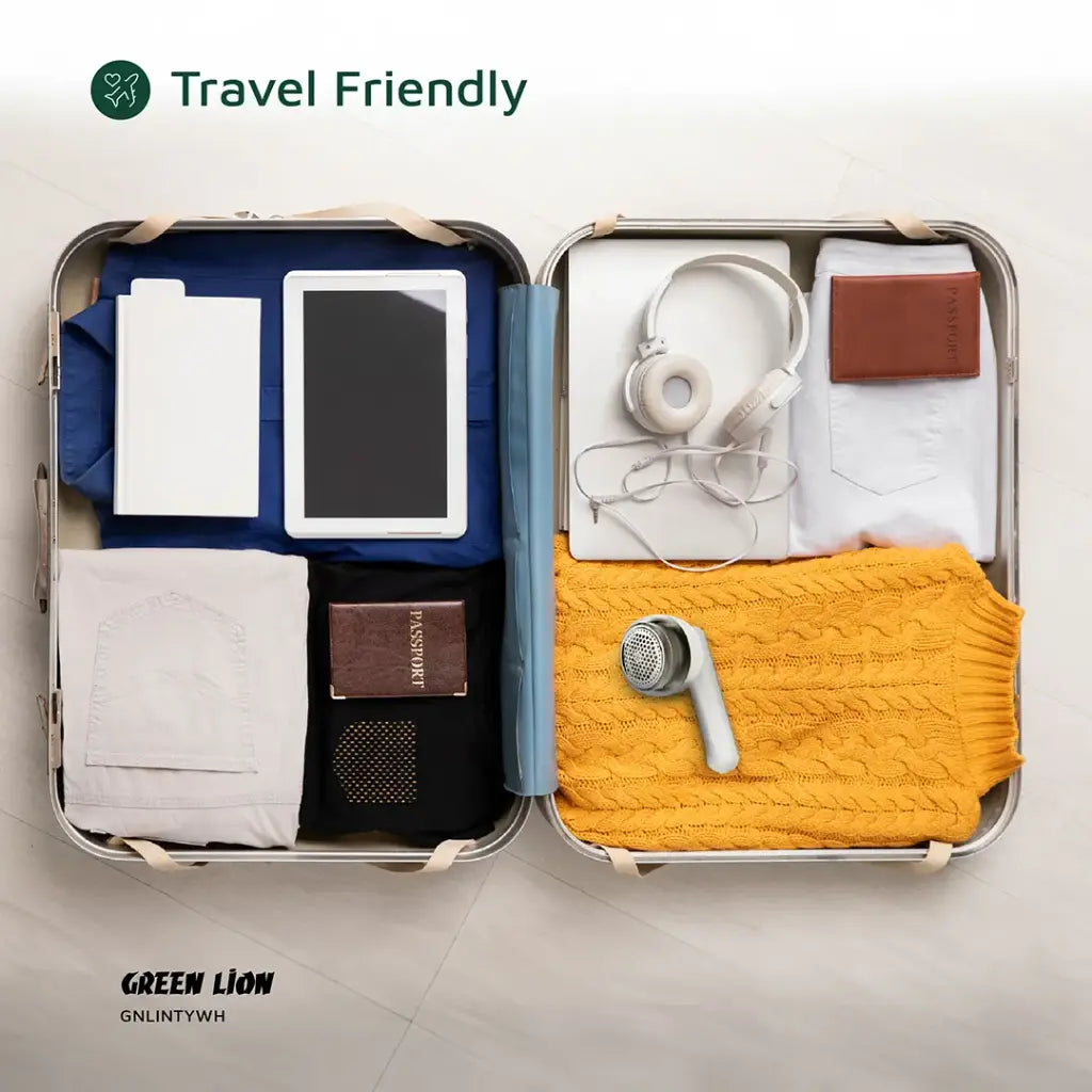 مزيل الوبر للملابس من جرين لايون, متعدد الوضائف, وقت تشغيل 45 دقيقة - ابيض | Green Lion Lint Y Multi-Function Lint Remover, 45min Working Time - White.