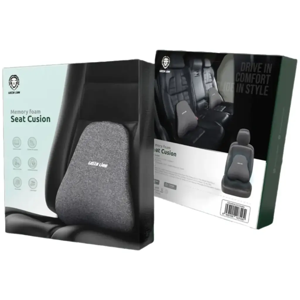 وسادة مقعد ميموري فوم من جرين لايون - اسود | Green Lion Memory Foam Seat Cushion - Black
