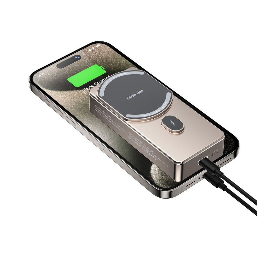 باور بانك جرين لايون ميلتون بسعة 10,000 مللي أمبير | Green Lion Milton 10000mAh Power bank