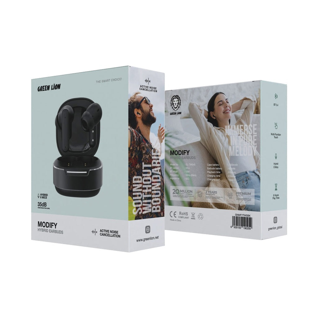 سماعات الأذن اللاسلكية جرين لايون موديفاي هايبريد | Green Lion Modify Hybrid Earbuds