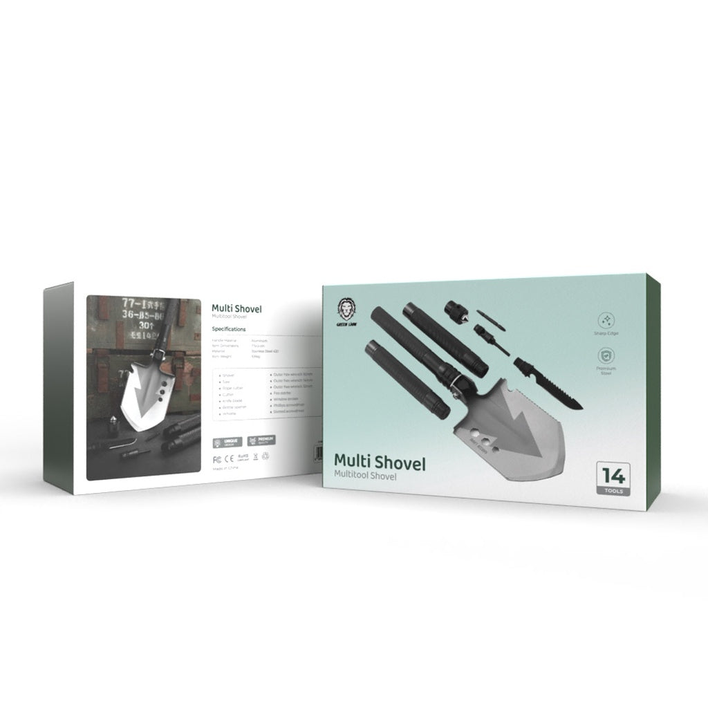 مجرفة جرين لايون 14 في 1 متعددة الاستخدامات - اسود | Green Lion Multi Shovel - Black
