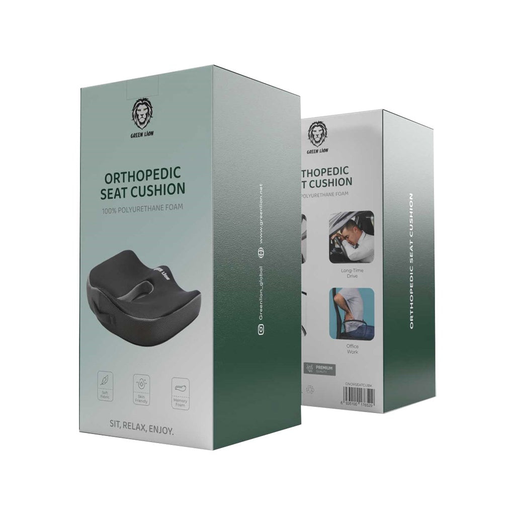 وسادة جاوس تقويمية من جرين لايون - اسود | Green Lion Orthopedic Seat Cushion - Black