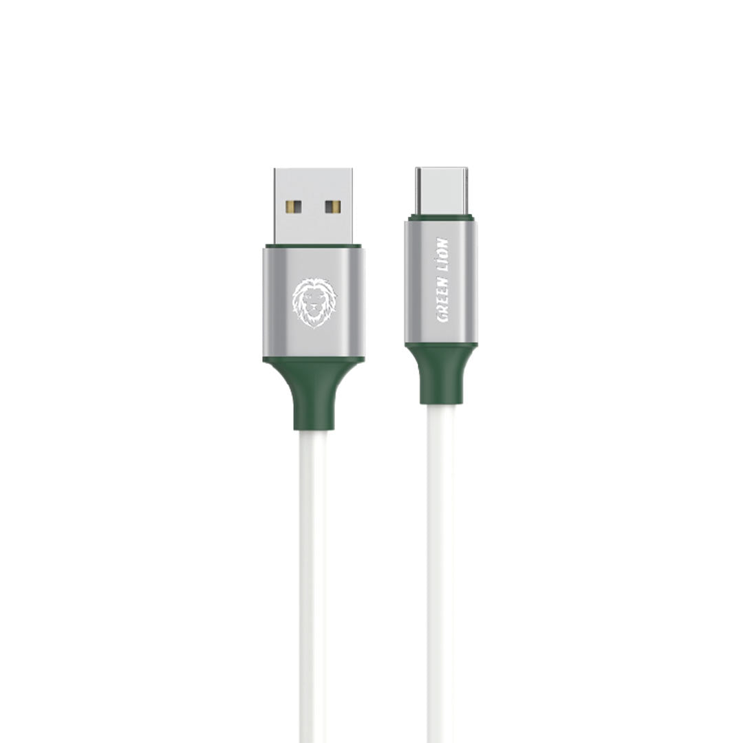 كيبل جرين لايون PVC من يو اس بي اي الى لايتننغ بطول 1 متر - ابيض | Green Lion PVC USB-A to Lightning Wide Cable 1M - White