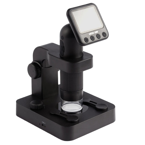 ميكروسكوب جرين لايون الرقمي المحمول – تكبير 20X الى 100X - اسود | Green Lion Portable Digital Microscope 20X-100X Zoom - Black
