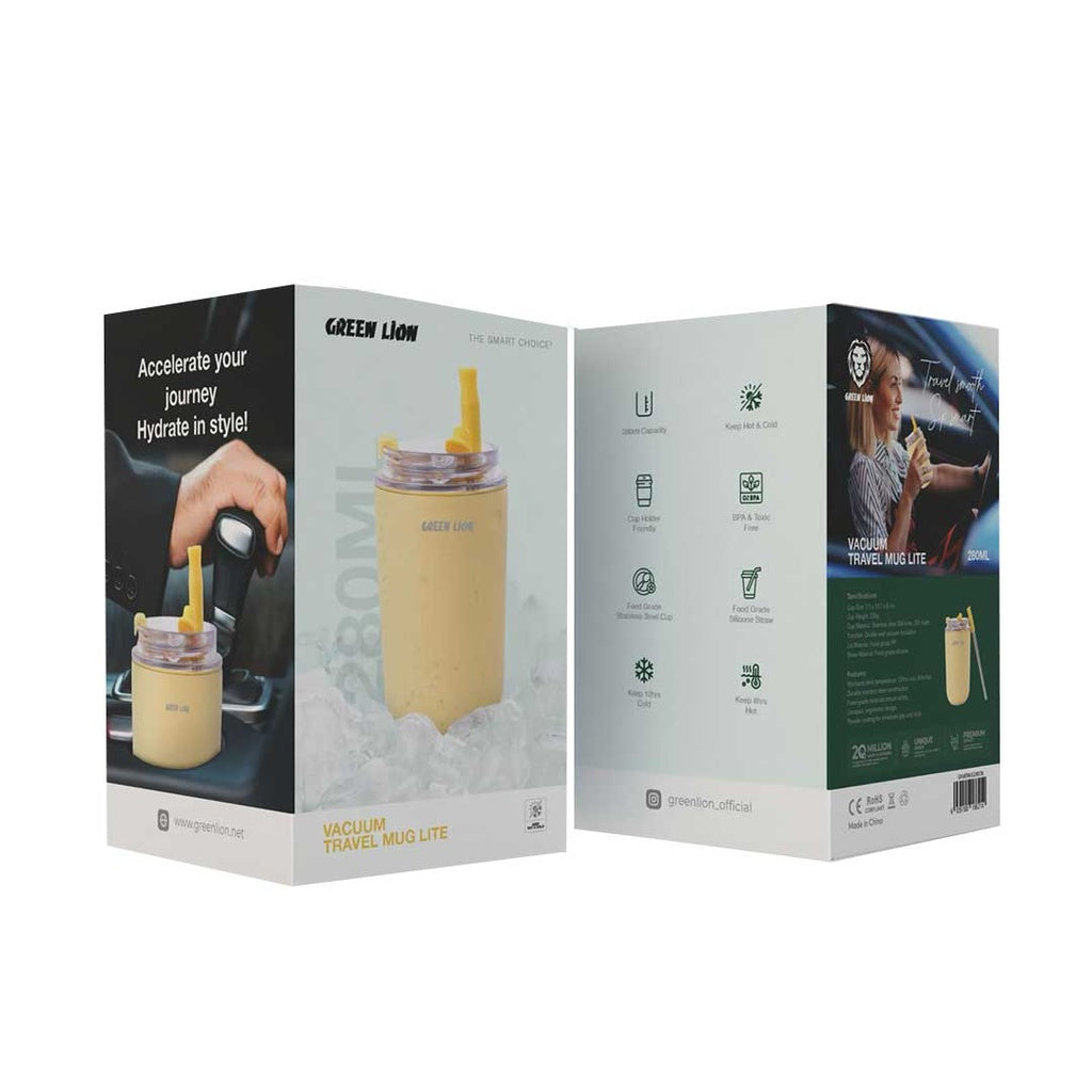 كوب فاكيوم للسفر من جرين لايون بسعة 280 مل | Green Lion Vacuum Travel Mug Lite - 280ml.
